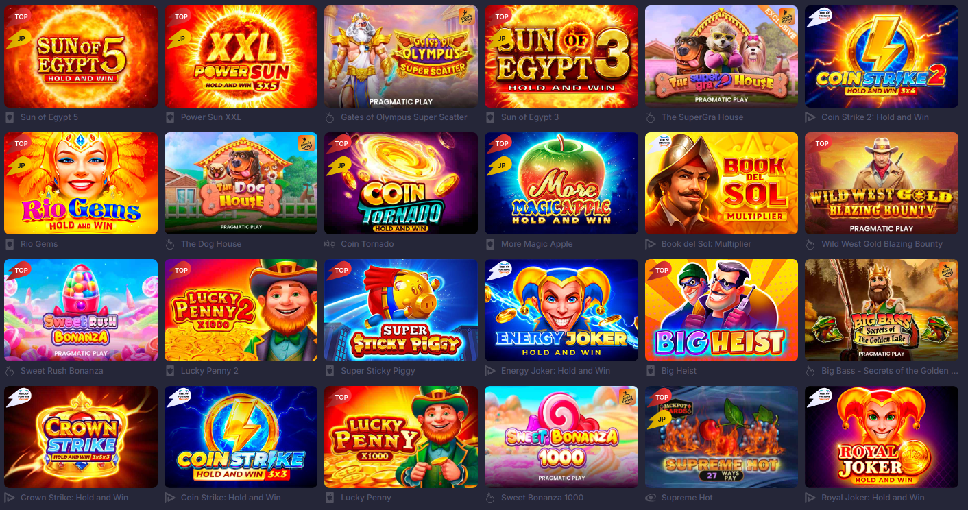 Популярні слоти та хіти розділу казино Super Gra